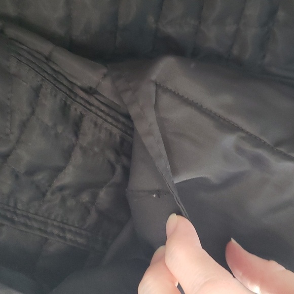 Gap Quilted Jacket Women Medium Black Pockets Motorcycle Bikercore Y2K Retro - Picture 11 of 15